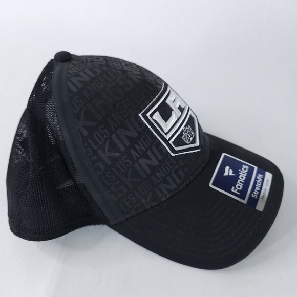 Los Angeles Kings Hat Cap Fitted Mens Large Black NHL Hockey Trucker StretchFit - Picture 3 of 6